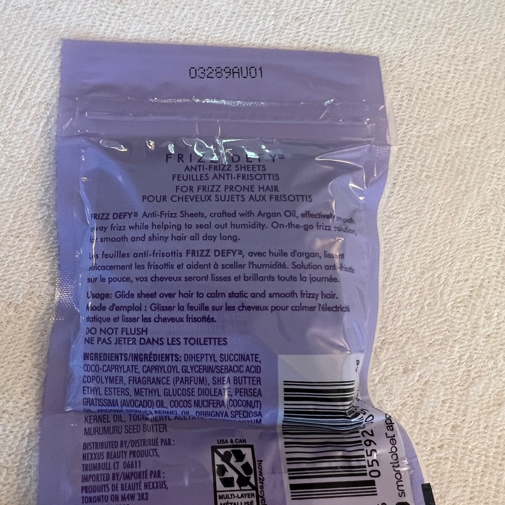 NEXXUS -on the go Frizz Control Sheets 4 packs/8 sheets each pack - Picture 3 of 3